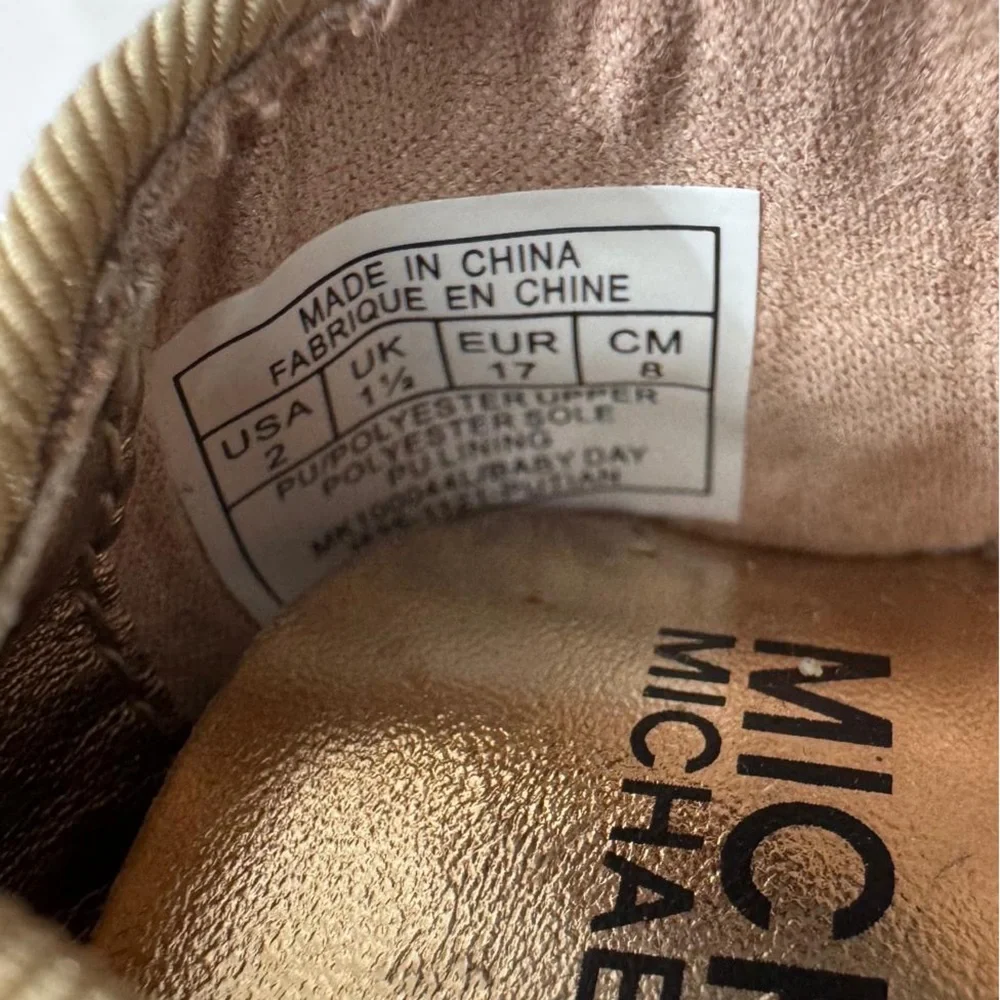 Michael Kors Gold Glitter‎ Kids Shoes size 2